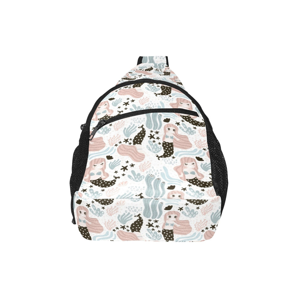 cute mermaid pattern All Over Print Chest Bag