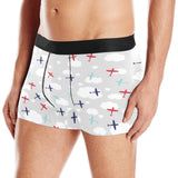 Airplane cloud grey background Men's All Over Print Boxer Briefs Men's Underwear