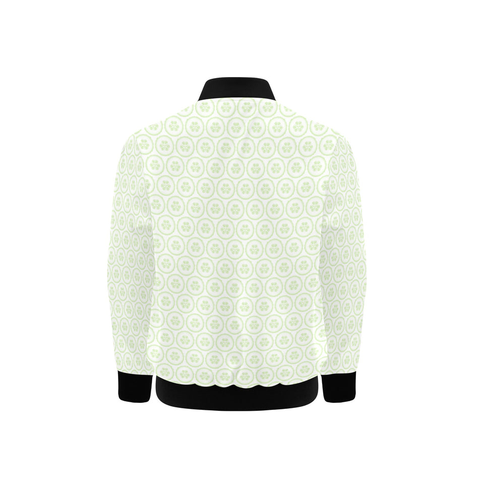 Cucumber pattern background Kids' Boys' Girls' Bomber Jacket