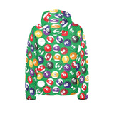 Billiard Ball Pattern Print Design 02 Kids' Boys' Girls' Padded Hooded Jacket