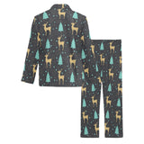 Deers star tree pattern Men's Long Pajama Set