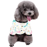 Colorful unicorn pattern All Over Print Pet Dog Round Neck Fuzzy Shirt