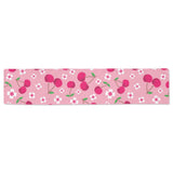 cherry flower pattern pink background Table Runner