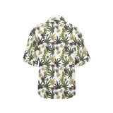 Canabis Marijuana Weed Pattern Print Design 05 Women's All Over Print Hawaiian Shirt