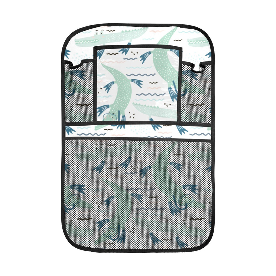 Crocodile diver pattern Car Seat Back Organizer