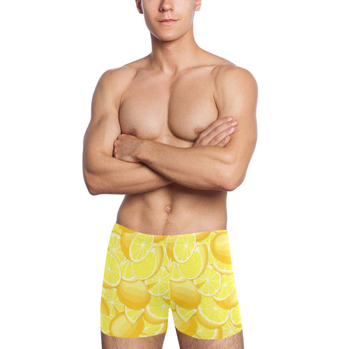 lemon pattern Men's Swimming Trunks