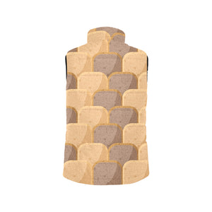 Bread Toast Pattern Print Design 04 Men's Padded Vest
