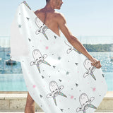 Cute goat design pattern Beach Towel