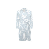 Christmas tree winter forest pattern Men's Long Sleeve Belted Night Robe