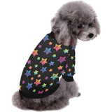 Colorful star pattern All Over Print Pet Dog Round Neck Fuzzy Shirt