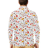 Canada Pattern Print Design 03 Men's Long Sleeve Polo Shirt