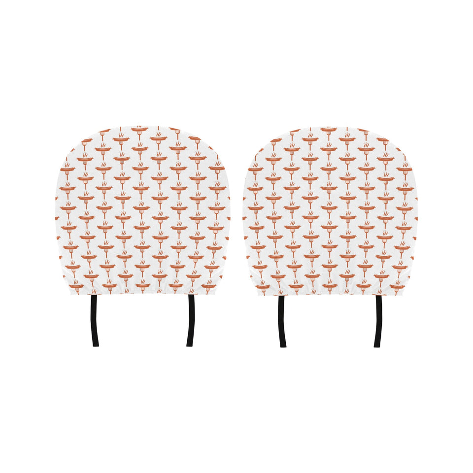 Sausage Pattern Print Design 05 Car Headrest Cover