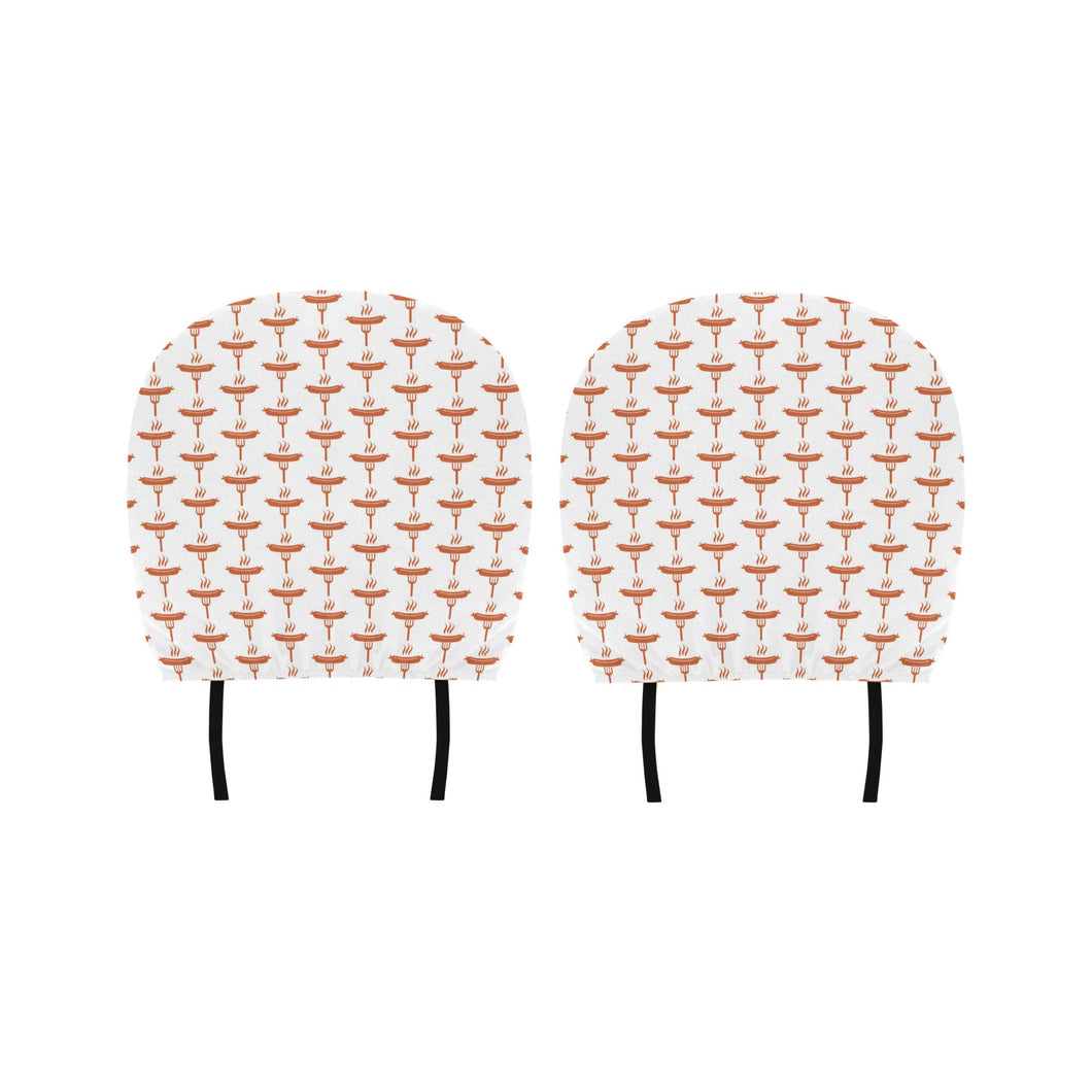 Sausage Pattern Print Design 05 Car Headrest Cover