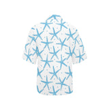 Watercolor starfish pattern Women's All Over Print Hawaiian Shirt