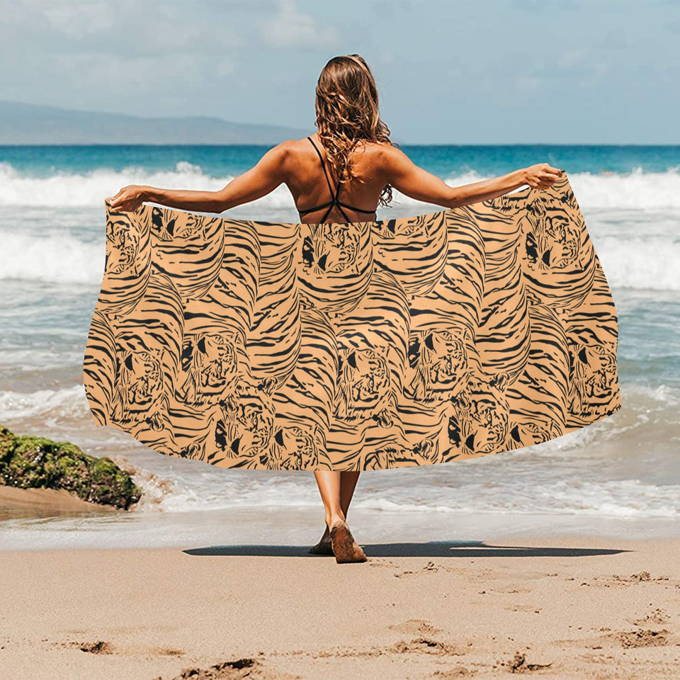 Bengal tigers pattern Beach Towel