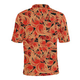 Fire flame pattern Men's All Over Print Polo Shirt