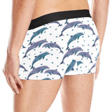 Dolphins pattern dotted background Men's All Over Print Boxer Briefs Men's Underwear