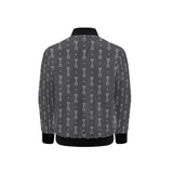 Engine Piston Black Background Pattern Design 02 Kids' Boys' Girls' Bomber Jacket