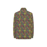 Music Notes Pattern Print Design 05 Women's Long Sleeve Polo Shirt