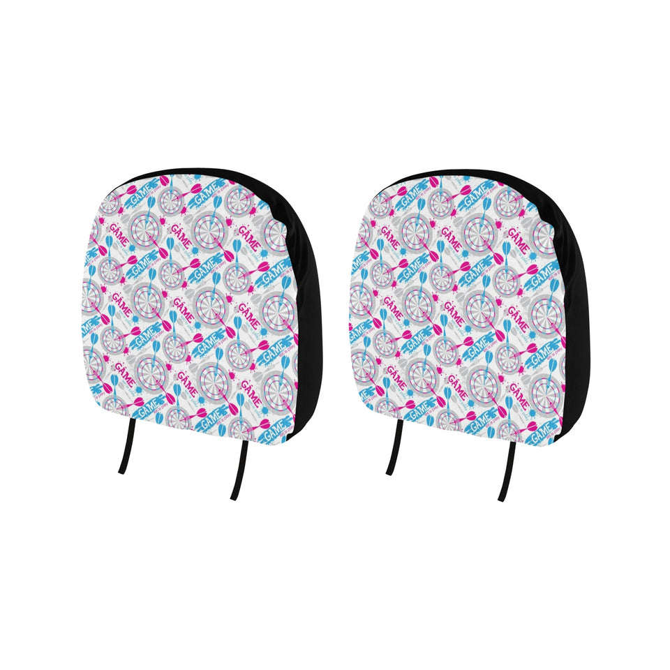 Darts Pattern Print Design 01 Car Headrest Cover