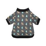 Deers star tree pattern All Over Print Pet Dog Round Neck Fuzzy Shirt