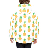 Pineapples pattern Kids' Boys' Girls' Padded Hooded Jacket