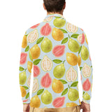 Guava design pattern Men's Long Sleeve Polo Shirt