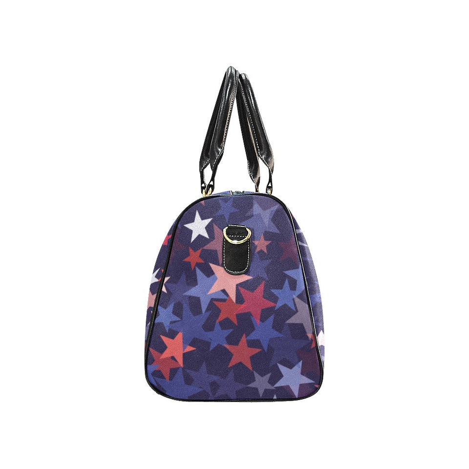 Red blue star pattern Travel Bag