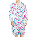 Darts Pattern Print Design 01 Men's Long Sleeve Belted Night Robe