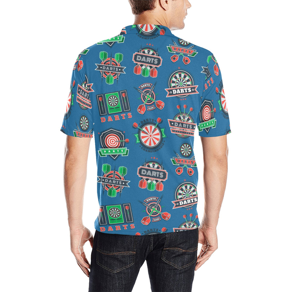 Darts Pattern Print Design 02 Men's All Over Print Polo Shirt