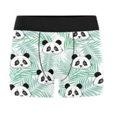 Panda pattern tropical leaves background Men's All Over Print Boxer Briefs Men's Underwear
