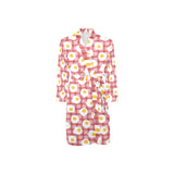 Fried Eggs Pattern Print Design 03 Men's Long Sleeve Belted Night Robe