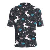 unicorn rainbows moon clound star pattern Men's All Over Print Polo Shirt