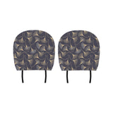Gold ginkgo leaves Car Headrest Cover