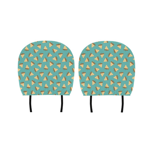 Sandwich Pattern Print Design 03 Car Headrest Cover