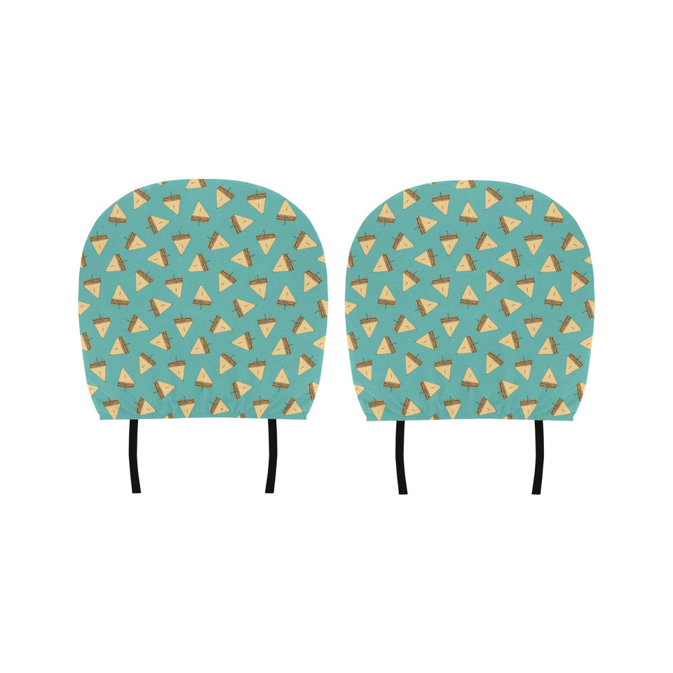 Sandwich Pattern Print Design 03 Car Headrest Cover