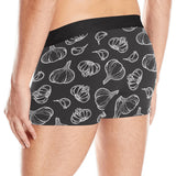 Garlic pattern black background Men's All Over Print Boxer Briefs Men's Underwear