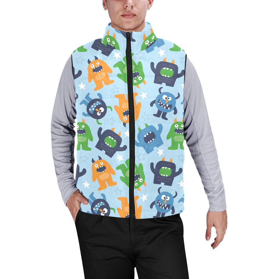 Alien Pattern Print Design 04 Men's Padded Vest