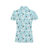 Seagull Pattern Print Design 01 Women's All Over Print Polo Shirt
