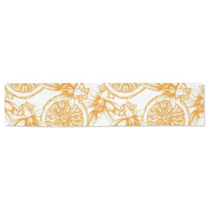hand drawn orange fruit pattern Table Runner
