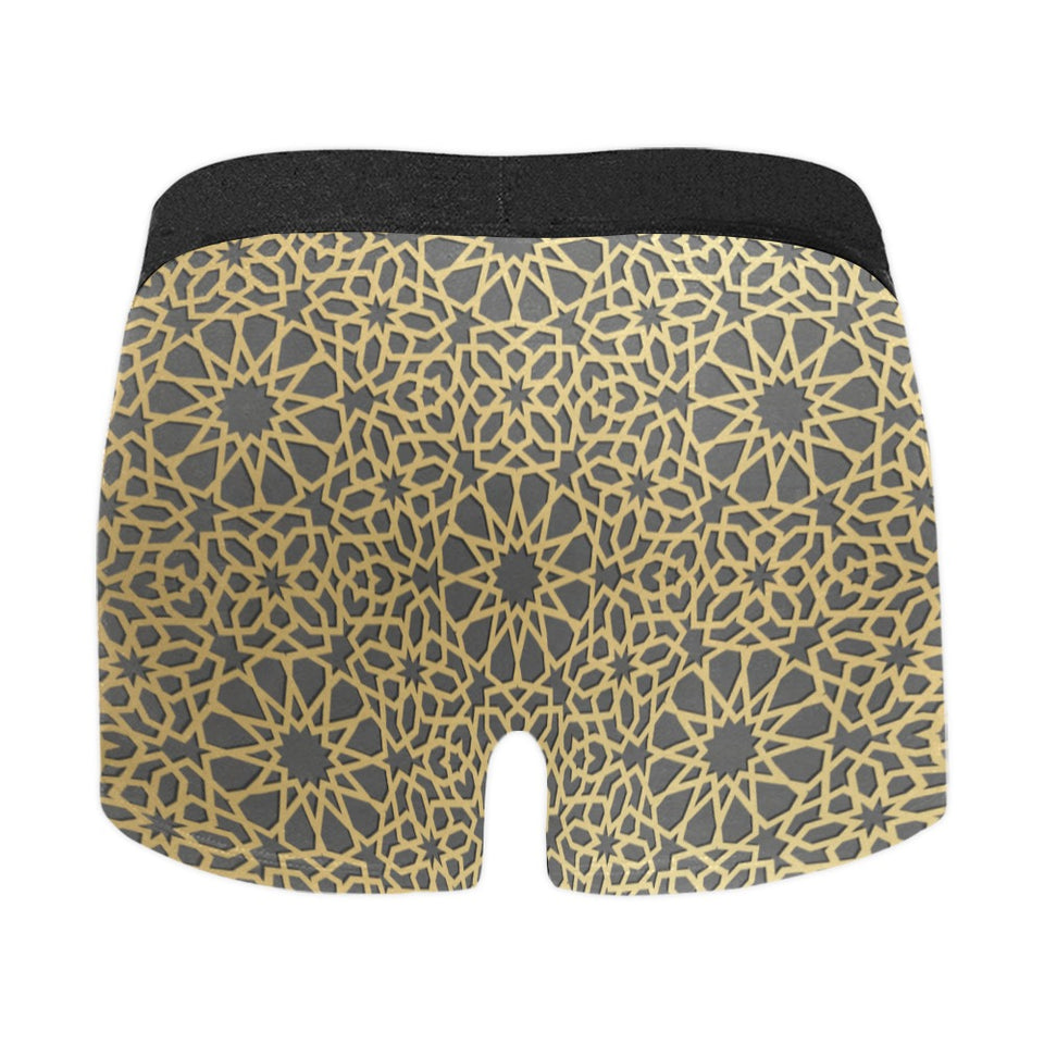 arabic star gold pattern Men's All Over Print Boxer Briefs Men's Underwear
