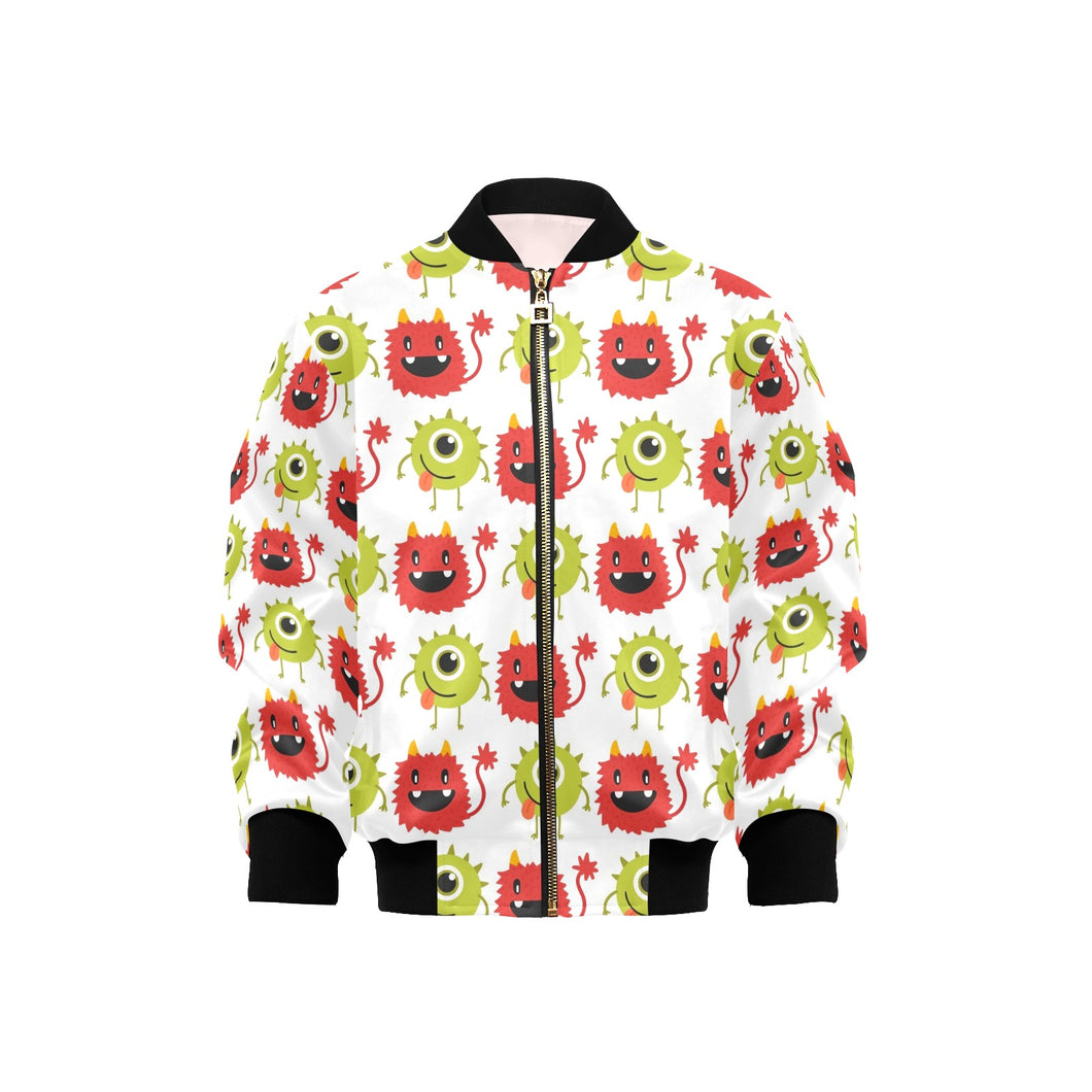 Alien Pattern Print Design 05 Kids' Boys' Girls' Bomber Jacket