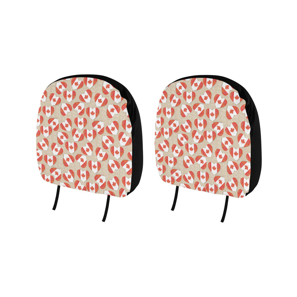 Canada Pattern Print Design 01 Car Headrest Cover