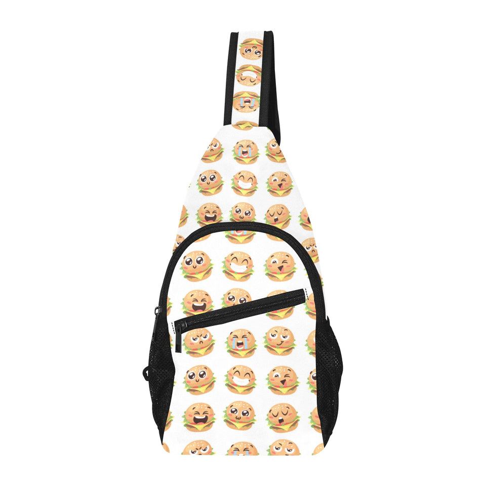 Hamburger Pattern Print Design 04 All Over Print Chest Bag