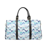 zigzag chevron blue pattern Travel Bag