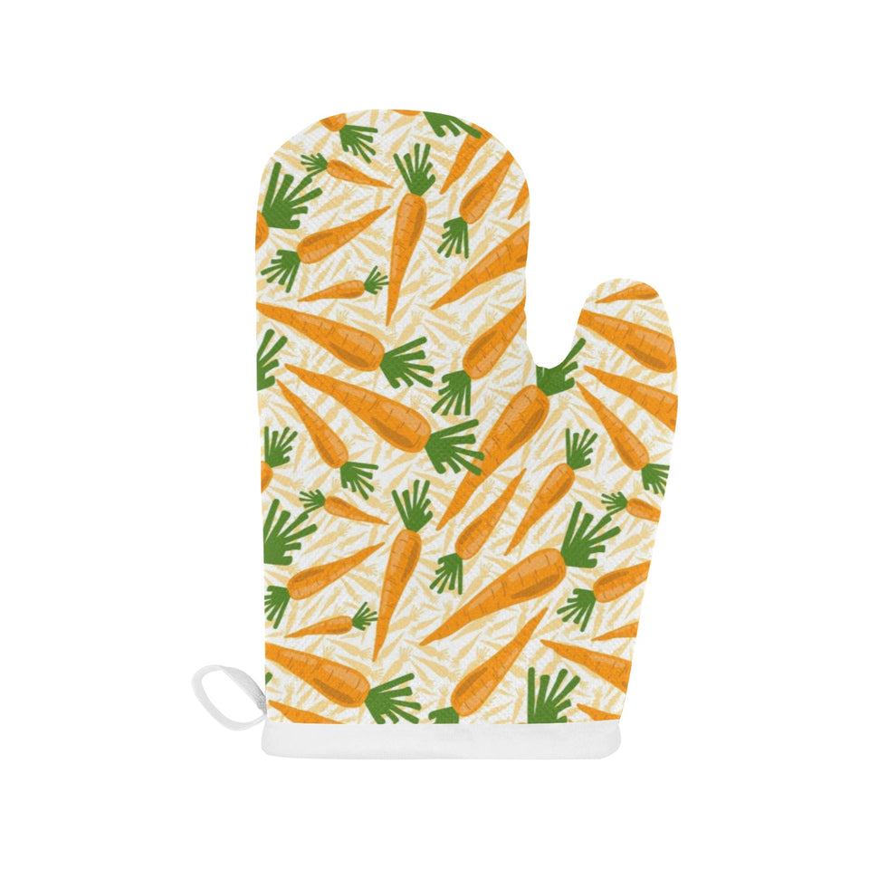 Carrot Pattern Print Design 01 Heat Resistant Oven Mitts