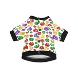 Dice Pattern Print Design 03 All Over Print Pet Dog Round Neck Fuzzy Shirt