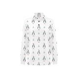 Penguin pattern Women's Long Sleeve Polo Shirt