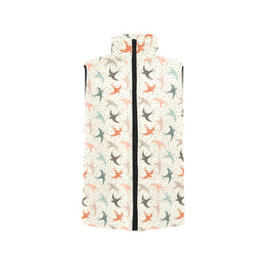 Swallow Pattern Print Design 02 Men's Padded Vest