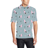 poodle dog pattern Men's All Over Print Polo Shirt